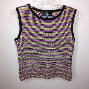 St John sport crochet knit tank shell sweater